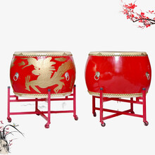 新宝（XinBao） 16/18/24寸1米1.5米牛皮鼓大鼓龙鼓战鼓威风锣鼓成人堂鼓 45寸龙鼓【150cmx70cm】+鼓棒