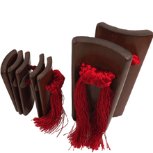 艾牧 竹子 水煮 红色  初学 演奏 竹板 快板 乐器 响板 山东快书  KC-08 儿童款