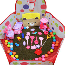 儿童玩具决明子玩具沙池套装沙滩玩具沙池玩具套装宝宝玩具沙子玩具套装海洋球池工具球池建雄 小公主1.5米投篮池10斤套装（送礼物）