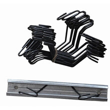 中硅 温室大棚配件白色镀锌引线簧压膜线专用双钩八字簧膜扣绳勾 不锈钢引线簧100个