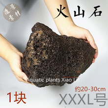 黑棕色火山岩熔岩石鱼缸水族箱造景装饰素材绑莫斯水草辣椒榕 XXXL号约20-30cm