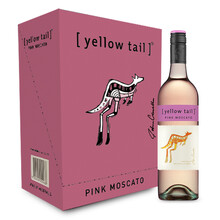 超市	黄尾袋鼠（Yellow Tail）幕斯卡桃红葡萄酒 750ml*6瓶 整箱装 澳大利亚进口