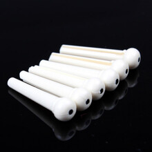 民谣木吉他固弦椎弦柱弦钉象牙白色黑色塑料耐用配件 白色弦钉【单个】