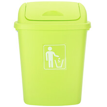 ABEPC 大号塑料垃圾桶30L40升65L四色工业户外加厚包邮厨房家用大垃圾桶65L-H 果绿色带盖 图标可定制
