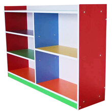 幼儿园书柜鞋柜置物架儿童玩具架收纳架木质储物置物柜宝宝书架儿童区展示架 5格B   120*30*80CM