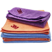 3M 细纤维毛巾 洗车毛巾 擦车毛巾 擦车布汽车毛巾加厚 5条装