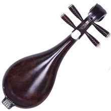 FLOFAIR品牌黑檀木材质 成人儿童 演奏初学考级 头花柳琴民族弹拨乐器 演出表演用琴 LQ-04 木头花柳琴LQ-04