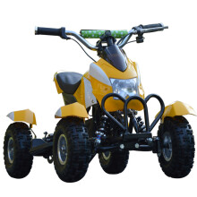 艾璐歌49cc 迷你四轮摩托车可选手拉启动或者电电子打火或电动沙滩车 黄白色 充电电动款
