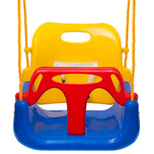 儿童秋千吊椅玩具室内户外儿童健身吊篮防空翻男女孩生日礼物 室外组合(秋千+绳子+连接带+挂钩)