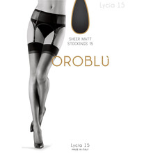 OROBLU Lycia 15D 性感丝光超柔透明吊带长筒袜