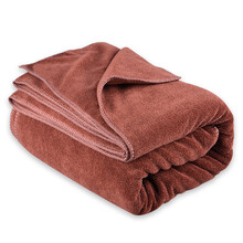 爱车玛 洗车擦车毛巾纳米纤维加厚毛巾抹布 60×200超厚咖啡色