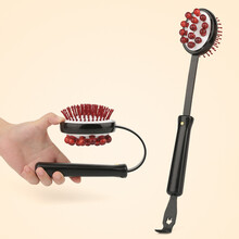 按摩锤敲打锤拍打捶 颈部腿部按摩健身锤敲背捶木质经络锤子 创意生日礼物女送爸妈送长辈 双面按摩捶带痒痒挠两用款