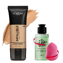 欧莱雅（LOREAL）粉底液女哑光控油遮瑕膏bb霜底妆24小时不脱妆自然学生 #106 古铜色