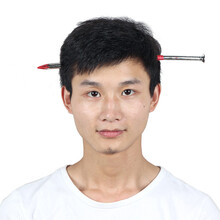 万圣节游戏表演用品整人恐怖塑料仿真穿头刀箭穿头钉恶搞整蛊愚人节道具 穿头钉