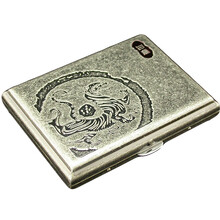 双枪TEAM PISTOL 铜质烟盒16支烟夹上古神兽 朱雀青龙白虎玄武香菸盒子 白虎