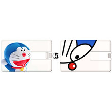 艺享 ECOJOY U盘 卡片式 定制优盘 LOGO 刻字 印图 名片 个性创意 婚庆礼品 办公投标 USB3.0蓝胖子 32G