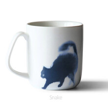 九土陶瓷咖啡杯马克杯画家猫咪陶瓷咖啡杯子套装美式简约藝術陶瓷杯 蓝B Snake