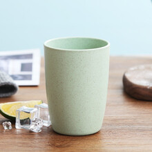 喜得润 小麦纤维塑料随手杯男女水杯可爱迷你情侣礼品杯子 北欧绿