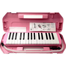 囗风琴 口风琴32键儿童成人初学者学生用演奏玩具课堂口吹专业乐器键盘琴 32键塑盒-粉色赠8礼