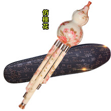 BAILINGNIAO 葫芦丝初学c调降b调小学生双音乐器儿童防摔大人用树脂7孔 仿桃花C调+赠品+书