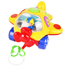 宝丽 小小飞行员 拖拉学步玩具 儿童玩具 内置音乐 儿歌