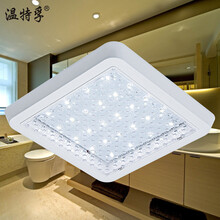 温特孚led吸顶灯厨房灯具厨卫灯卫生间灯防水过道走廊灯浴室明装 晶炫款 方形明装10W 20颗珠 白光