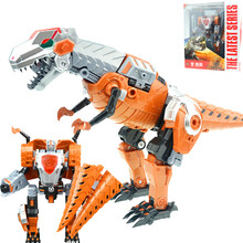 锦江 合体金刚4变形变世恐龙机器人战 队修罗王模型钢索星空救援队侏罗纪世界恐龙霸王玩具 钢霸 盒装