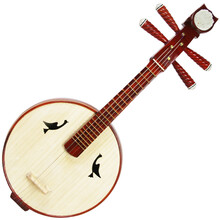 梵巢 红檀木材质 XR-03 成人演奏用琴儿童初学 练习 高音 中音 骨花小阮乐器 高音小阮（无贝雕花）