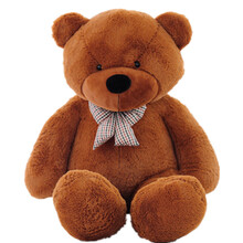 艺乐坊 大号泰迪熊公仔抱枕毛绒玩具女生抱抱熊布娃娃礼物熊猫玩偶 深棕 1.0米