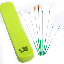 天艺采耳绿胶柄银针鹅毛棒鸡毛棒白鹤鹤毛棒马尾掏耳朵工具套装挖耳勺含收纳盒采耳 鸡毛鹅毛鹤毛马尾各2支