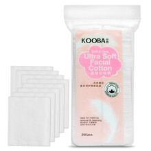 谷芭（KOOBA）化妆棉湿敷专用 美容院一次性薄款卸妆棉 脸部清洁厚款大包小包天然棉纯棉女省水官方 厚款200片（F-005）