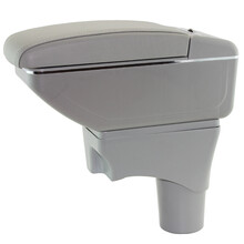 鑫卡威 尼桑新阳光扶手箱专用中央双层汽车手扶箱中央通道改装免打孔汽车储物盒配件 双层经济款-伸缩延长(无USB)灰色 新阳光