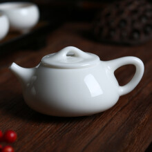 陶艺公社 石瓢壶 羊脂玉白瓷家用日式功夫茶具手工泡茶壶单壶