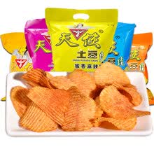 天使 天使土豆片100克*5袋 云南特产膨化食品麻辣薯片洋芋片80后怀旧零食大礼包 麻辣味100g*5袋