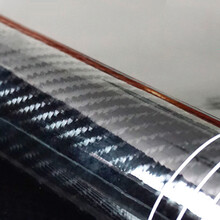 点缤 汽车用品碳纤维贴纸 立体车身贴膜改装内饰装饰全车贴拉花3D改色膜 亮黑5D超感75CM宽度*1米