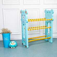 乐林源 幼儿园加厚塑料毛巾架 儿童卡通毛巾架 蓝色小熊