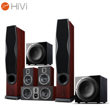 惠威（HiVi）RM600A HT+Sub10G 家庭影院套装 5.2声道木质落地式家用客厅音响音箱 需搭配功放 桃木色