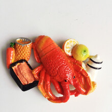 【大闸蟹】88款 高档立体仿真树脂家电冰箱贴磁铁磁 龙虾组合 中