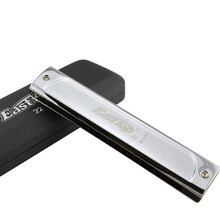 Easttop 东方鼎T22专业高级演奏22孔复音口琴 新式盖板 12调套装-预定