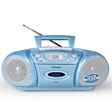 熊猫6608学生学习复读机英语教学用小学生初中生收录机磁带录音机播放器卡带U盘老年人家用收音小播放机 蓝色