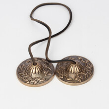 TERRE 碰铃打击乐器法铃碰钟撞铃手工青铜密宗法器叮铛 印度进口 【小号】龙纹