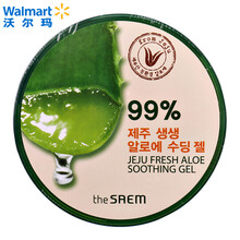 得鲜 韩国进口 济州岛鲜鲜芦荟胶 保湿面霜 护肤品【沃尔玛】 300ml