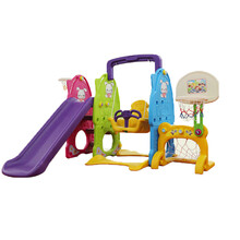loveforever宝宝玩具儿童滑滑梯秋千室内滑梯海洋球池组合滑梯 炫彩五合一
