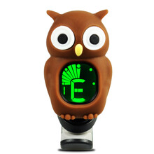 民谣吉他调音器卡通电子尤克里里校音器初学者通用小提琴专用 【拍立减】超萌猫头鹰棕+送3电池