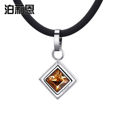 泊莉恩（Noproblem） 泊莉恩运动健康防辐射硅胶水晶项圈负离子项链男女款D018 黑色