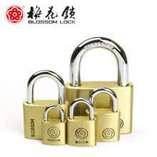 梅花（BLOSSOM LOCK） 腰圆纯铜挂锁 防水防锈防盗加固铜锁仓库大铁门抽屉锁 腰圆20mm