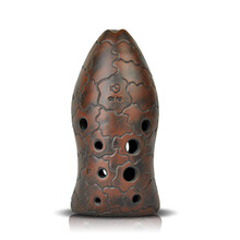 奇宝居空谷埙 中档10孔双腔埙G调 演奏练习十孔埙F调 可水洗埙 埙乐器 F调右起