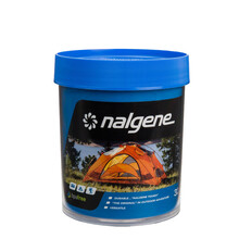 乐基因（nalgene）塑料保鲜盒 五谷杂粮防潮收纳盒 厨房干果调料用品密封储物罐 美国原装进口 1L蓝色透明野营版682012-0030
