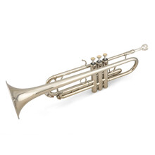 金音乐器小号降B调JYTR-E100G漆金黄铜小号乐器双色可选乐队演奏乐器成人学生初学入门专业演奏 E100N（银色）