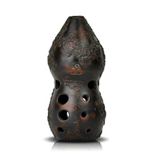 奇宝居 空谷埙 十孔双腔埙陶埙演奏葫芦埙 E/F/降E调埙乐器 F调右起